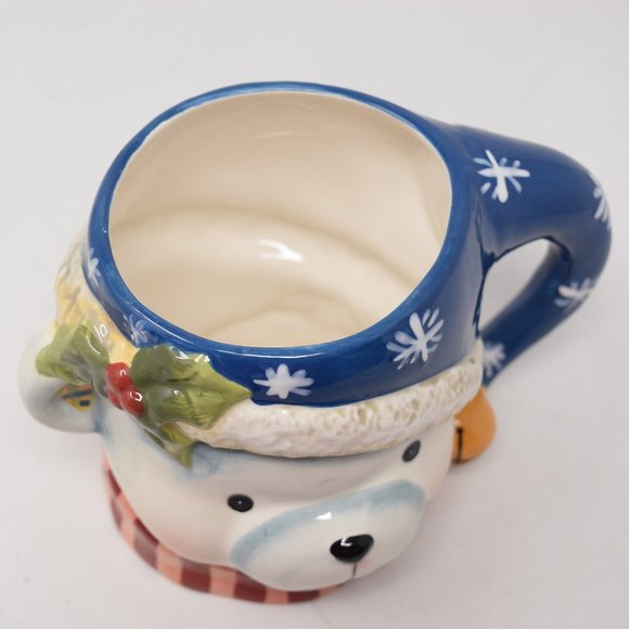 Susan Winget Holiday Polar Bear Head Mug 3D Crtifd International Anthropomorphic - Picture 9 of 14